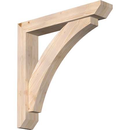 Thorton Slat Smooth Bracket W/ Offset Brace, Douglas Fir, 5 1/2W X 32D X 32H